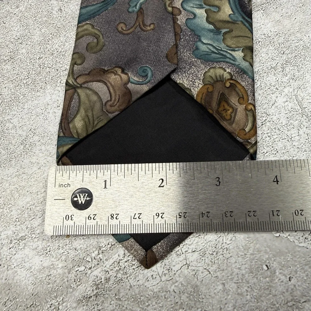 The Disney Store Silk Tie‎ Mens One Size Multicolor Paisley Made In USA Necktie